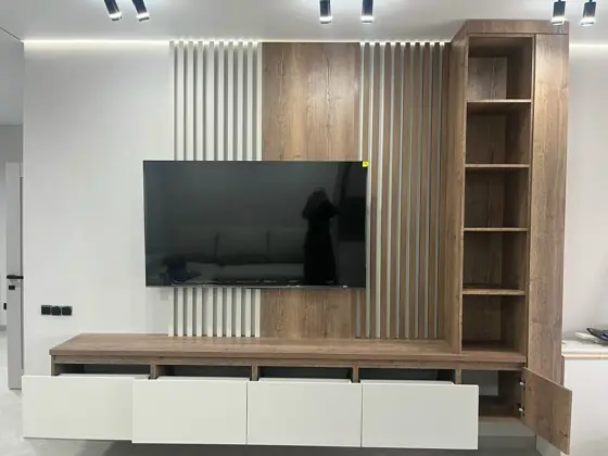 Консоль TV, стеллаж, декор.рейки — тв-зоны и тумбы на заказ в Белгороде, фото 2
