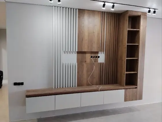 Консоль TV, стеллаж, декор.рейки — тв-зоны и тумбы на заказ в Белгороде, фото 4